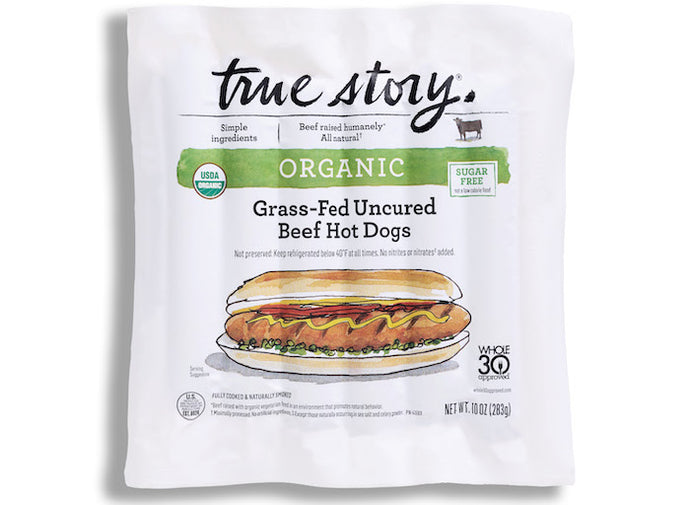 Organic Grass-Fed Uncured Beef Hot Dogs (6 Packages)