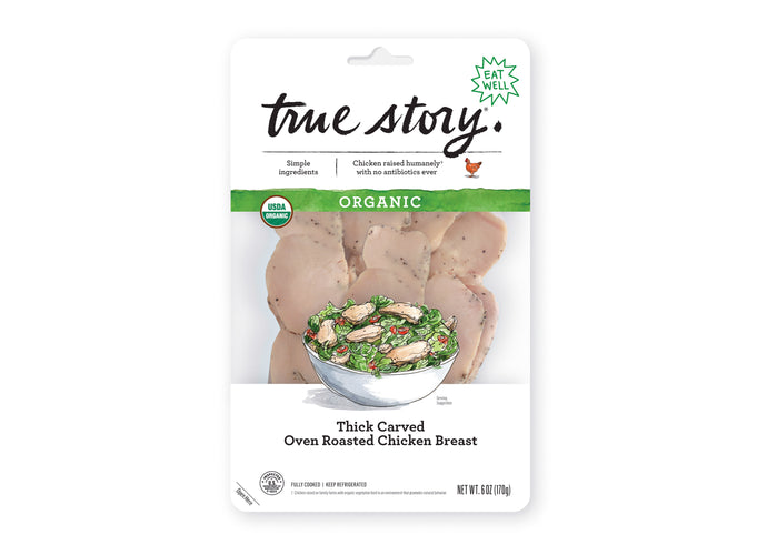 Organic Thick Carved Oven Roasted Chicken Breast (6 Packages)